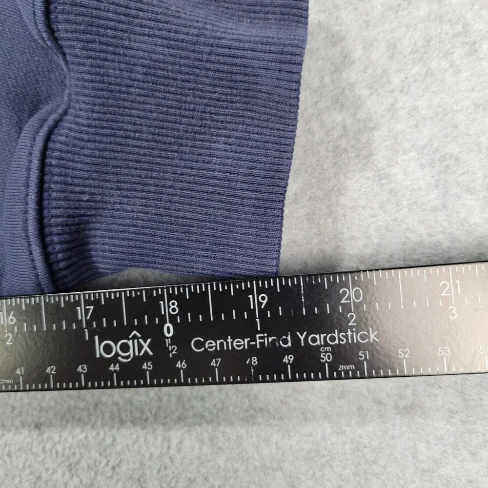 Vintage 90s Sport Tek Blank Blue Sweatshirt Mens M Reverse Weave Ribbed Grunge - Picture 8 of 10